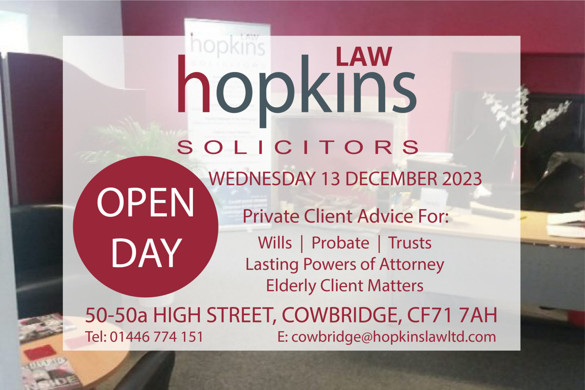 Hopkins Law Cowbridge Open Day 2023